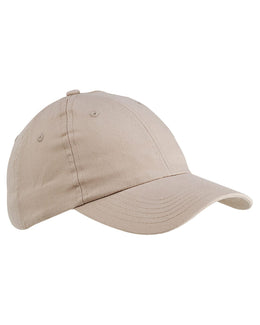 Big Accessories Brushed Cotton Twill Cap BX001 | Stone - Front