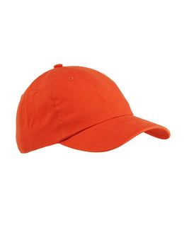 Big Accessories Brushed Cotton Twill Cap BX001 | Tangerine - Front