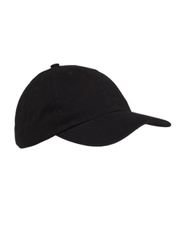 Big Accessories Brushed Cotton Twill Cap BX001 | Black - Front