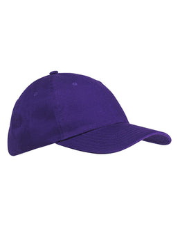 Big Accessories Brushed Cotton Twill Cap BX001 | Purple - Front