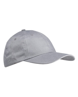 Big Accessories Brushed Cotton Twill Cap BX001 | Light Gray - Front