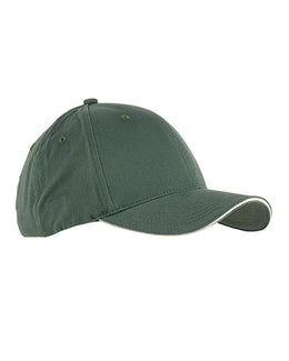 Big Accessories Sandwich Bill Baseball Cap BX004 | Olive/ Stone - Front