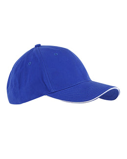 Big Accessories Sandwich Bill Baseball Cap BX004 | Royal/ White - Front