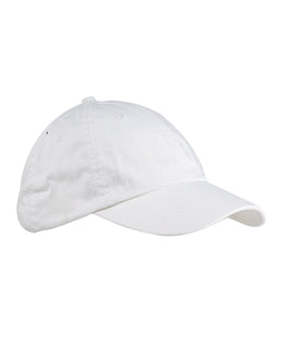 Big Accessories Enzyme Washed Low Profile Cap BX005 | White - Front