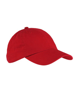 Big Accessories Enzyme Washed Low Profile Cap BX005 | Red - Front
