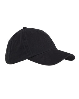 Big Accessories Enzyme Washed Low Profile Cap BX005 | Black - Front