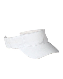 Big Accessories Cotton Twill Visor BX006 | White - Front