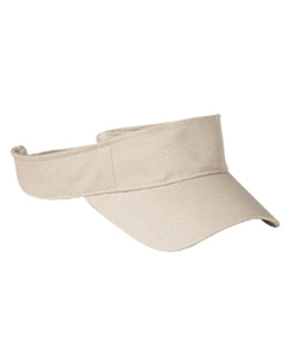 Big Accessories Cotton Twill Visor BX006 | Stone - Front