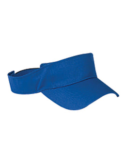 Big Accessories Cotton Twill Visor BX006 | Royal - Front