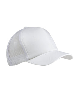 Big Accessories Twill Trucker Cap BX010 | White - Front