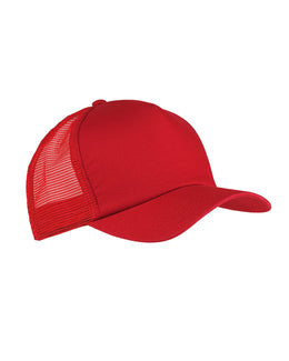 Big Accessories Twill Trucker Cap BX010 | Red - Front