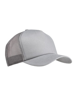Big Accessories Twill Trucker Cap BX010 | Light Gray - Front