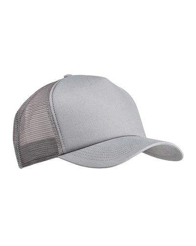 Big Accessories Twill Trucker Cap BX010 | Light Gray - Front