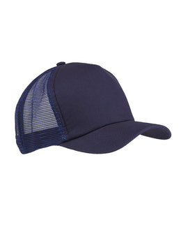 Big Accessories Twill Trucker Cap BX010 | Navy - Front