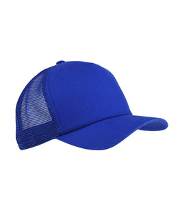 Big Accessories Twill Trucker Cap BX010 | Royal - Front