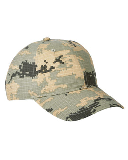 Big Accessories Unstructured Camo Hat BX018 | Rpstp Dg Gr Camo - Front