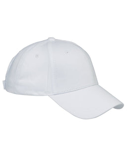 Big Accessories 6-Panel Structured Twill Cap BX020 | White - Front