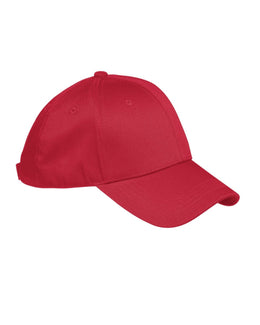 Big Accessories 6-Panel Structured Twill Cap BX020 | Red - Front