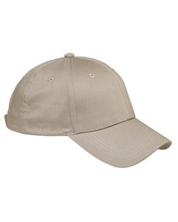 Big Accessories 6-Panel Structured Twill Cap BX020 | Khaki - Front