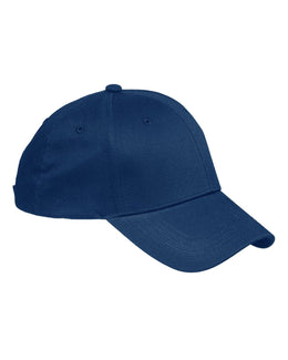 Big Accessories 6-Panel Structured Twill Cap BX020 | Navy - Front