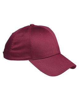 Big Accessories 6-Panel Structured Twill Cap BX020 | Maroon - Front