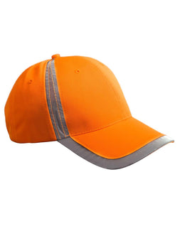 Big Accessories Reflective Safety Cap BX023 | Bright Orange - Front
