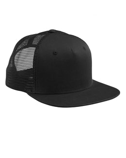 Big Accessories Surfer Trucker Cap BX025 | Black/ Black - Front