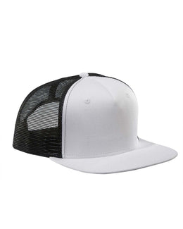 Big Accessories Surfer Trucker Cap BX025 | White/ Black - Front