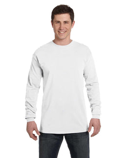Comfort Colors Garment-Dyed Long Sleeve T-Shirt C6014 | White - Front