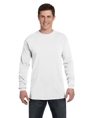 Comfort Colors Garment-Dyed Long Sleeve T-Shirt C6014 | White - Front