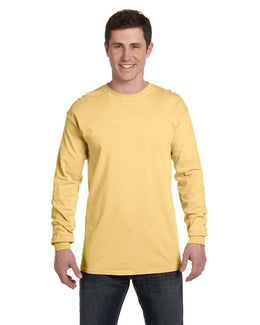 Comfort Colors Garment-Dyed Long Sleeve T-Shirt C6014 | Butter - Front