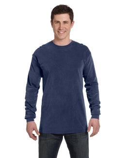 Comfort Colors Garment-Dyed Long Sleeve T-Shirt C6014 | Midnight - Front