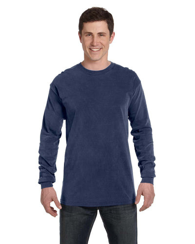 Comfort Colors Garment-Dyed Long Sleeve T-Shirt C6014 | Midnight - Front