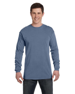 Comfort Colors Garment-Dyed Long Sleeve T-Shirt C6014 | Blue Jean - Front