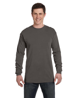 Comfort Colors Garment-Dyed Long Sleeve T-Shirt C6014 | Pepper - Front