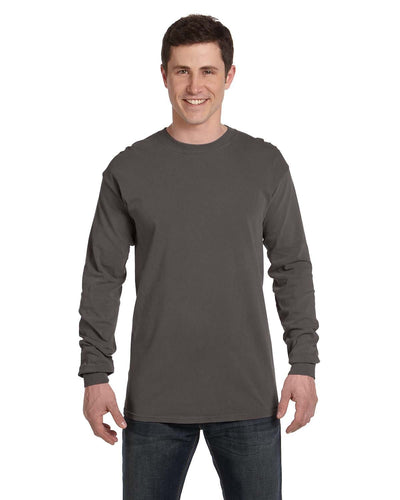 Comfort Colors Garment-Dyed Long Sleeve T-Shirt C6014 | Pepper - Front