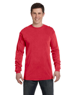 Comfort Colors Garment-Dyed Long Sleeve T-Shirt C6014 | Paprika - Front