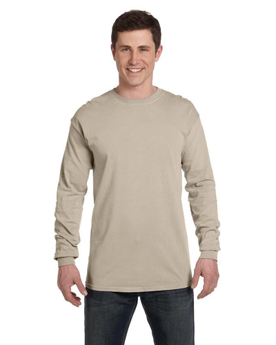Comfort Colors Garment-Dyed Long Sleeve T-Shirt C6014 | Sandstone - Front