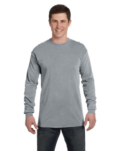 Comfort Colors Garment-Dyed Long Sleeve T-Shirt C6014 | Granite - Front