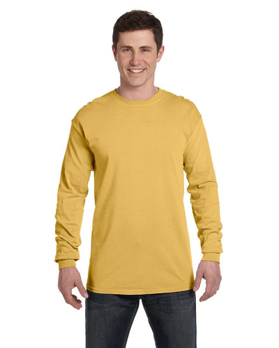 Comfort Colors Garment-Dyed Long Sleeve T-Shirt C6014 | Mustard - Front