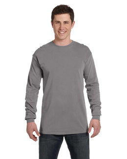 Comfort Colors Garment-Dyed Long Sleeve T-Shirt C6014 | Grey - Front