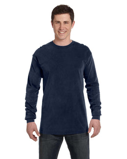 Comfort Colors Garment-Dyed Long Sleeve T-Shirt C6014 | True Navy - Front