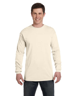 Comfort Colors Garment-Dyed Long Sleeve T-Shirt C6014 | Ivory - Front