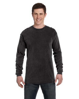Comfort Colors Garment-Dyed Long Sleeve T-Shirt C6014 | Black - Front
