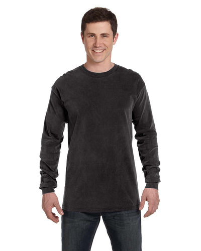Comfort Colors Garment-Dyed Long Sleeve T-Shirt C6014 | Black - Front