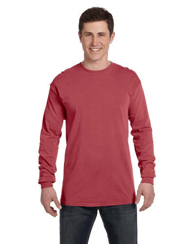 Comfort Colors Garment-Dyed Long Sleeve T-Shirt C6014 | Brick - Front