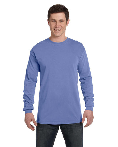 Comfort Colors Garment-Dyed Long Sleeve T-Shirt C6014 | Flo Blue - Front