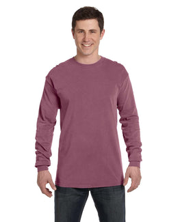Comfort Colors Garment-Dyed Long Sleeve T-Shirt C6014 | Berry - Front