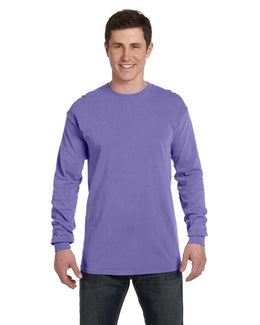 Comfort Colors Garment-Dyed Long Sleeve T-Shirt C6014 | Violet - Front
