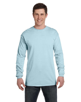 Comfort Colors Garment-Dyed Long Sleeve T-Shirt C6014 | Chambray - Front